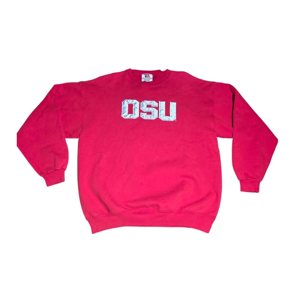 Vintage Team Edition OSU Ohio State Buckeyes Sweatshirt Red XL Made in USA